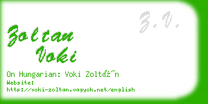 zoltan voki business card